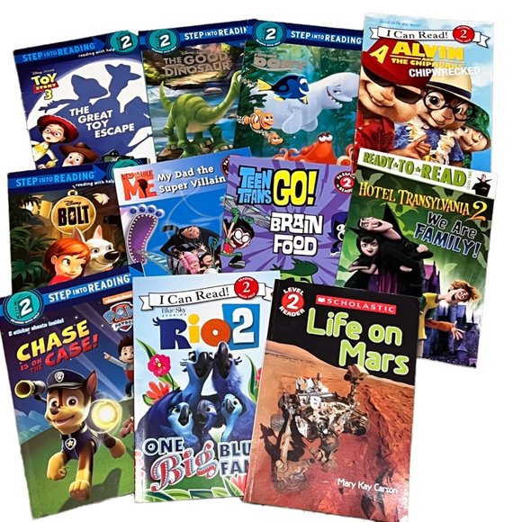 LEVEL 2 Lot of 11 Readers Books Various Disney/Fiction